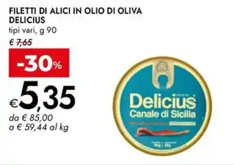 Bennet Filetti di alici in olio di oliva DELICIUS offerta