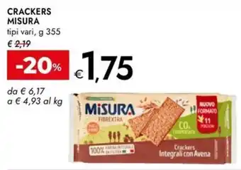 Bennet Crackers MISURA offerta