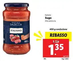 Lidl Italiamo sugo alla salsiccia offerta