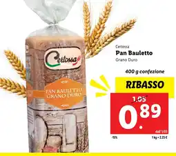 Lidl Certossa pan bauletto grano duro offerta