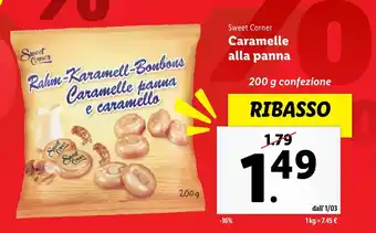 Lidl Sweet corner caramelle alla panna offerta