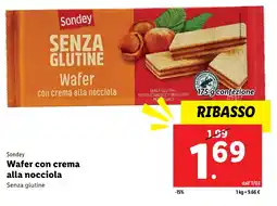 Lidl Sondey Wafer con crema alla nocciola offerta