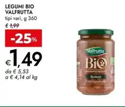 Bennet Legumi bio VALFRUTTA offerta