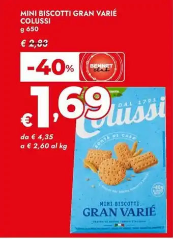 Bennet Mini biscotti gran varié COLUSSI offerta