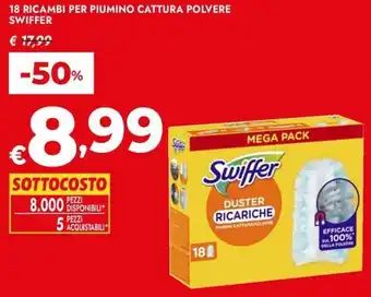 Bennet 18 ricambi per piumino cattura polvere swiffer offerta