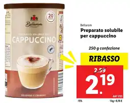 Lidl Bellarom preparato solubile per cappuccino offerta