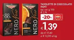 Bennet Tavolette di cioccolato NOVI offerta