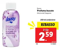 Lidl Doussy profuma bucato glicine del giappone offerta