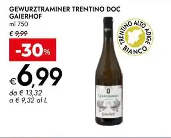 Bennet Gewurztraminer trentino doc GAIERHOF offerta