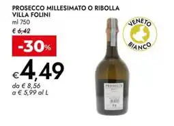 Bennet Prosecco millesimato o ribolla villa folini offerta