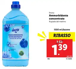 Lidl Doussy ammorbidente concentrato rugiada del mattino offerta