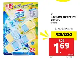 Lidl W5 tavolette detergenti per wc limone offerta