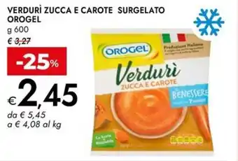 Bennet Verduri zucca e carote surgelato OROGEL offerta