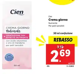 Lidl Cien crema giorno nutriente offerta