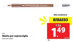 Lidl Cien matita per sopracciglia marrone medio offerta