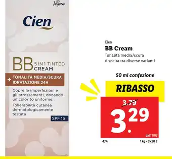 Lidl Cien BB Cream offerta