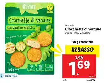 Lidl Vemondo crocchette di verdure offerta