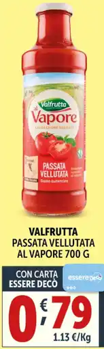 Deco Supermercati VALFRUTTA Passata vellutata al vapore offerta