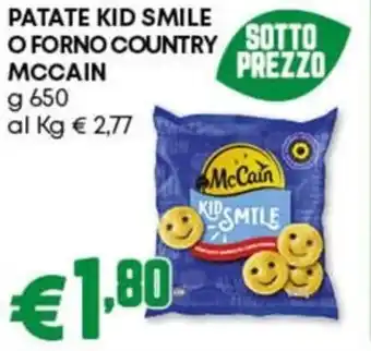 Pam Patate kid smile o forno country MCCAIN offerta