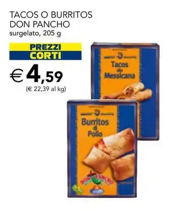 Esselunga Tacos o burritos DON PANCHO offerta