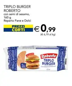 Esselunga Triplo burger ROBERTO offerta