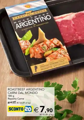 Esselunga Roastbeef argentino CARNI DAL MONDO offerta