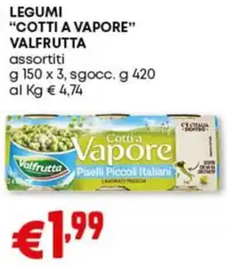 Pam Legumi "cotti a vapore" VALFRUTTA offerta