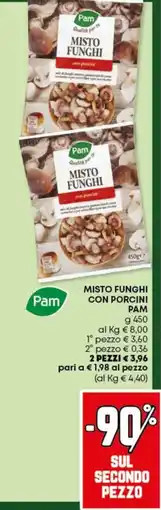 Pam Misto funghi con porcini PAM offerta