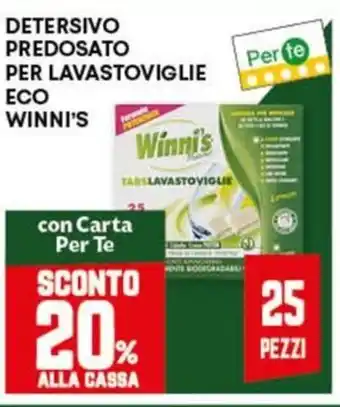 Pam Detersivo predosato per lavastoviglie eco WINNI'S offerta