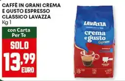 Pam Caffè in grani crema e gusto espresso classico LAVAZZA offerta