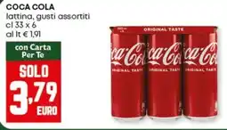 Pam COCA COLA lattina, gusti assortiti offerta