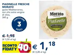 Esselunga Piadinelle fresche MORATO offerta