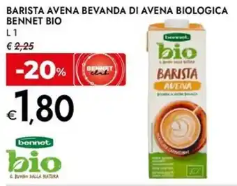 Bennet Barista avena bevanda di avena biologica bennet bio offerta