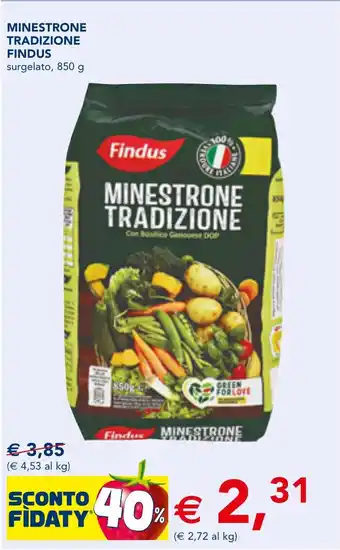 Esselunga Minestrone tradizione FINDUS offerta