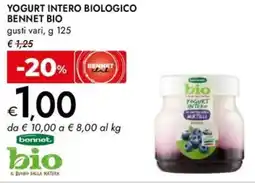 Bennet Yogurt intero biologico bennet bio offerta