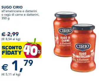 Esselunga Sugo CIRIO offerta