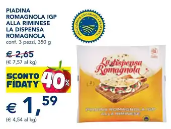 Esselunga Piadina romagnola igp alla riminese la dispensa ROMAGNOLA offerta