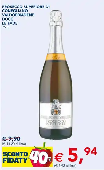 Esselunga Prosecco superiore di conegliano valdobbiadene docg LE FADE offerta