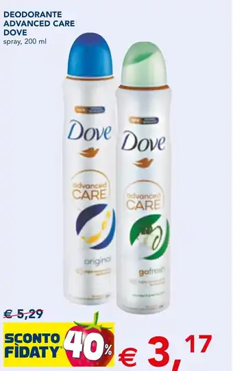 Esselunga Deodorante advanced care DOVE offerta