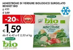 Bennet Minestrone di verdure biologico surgelato bennet bio offerta