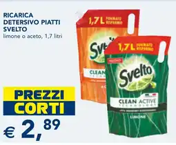 Esselunga Ricarica detersivo piatti SVELTO offerta