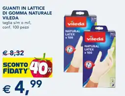 Esselunga Guanti in lattice di gomma naturale VILEDA offerta