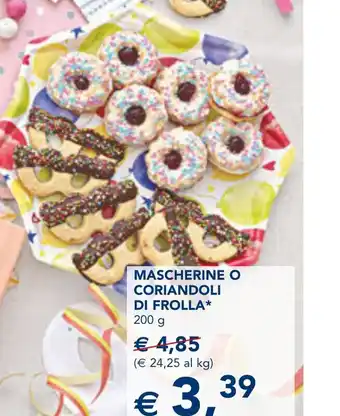 Esselunga Mascherine o coriandoli di frolla offerta