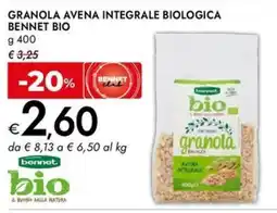 Bennet Granola avena integrale biologica bennet bio offerta