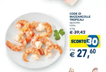 Esselunga Code di mazzancolle tropicali offerta