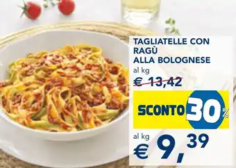 Esselunga Tagliatelle con ragù ALLA BOLOGNESE offerta