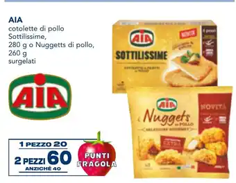 Esselunga ΑΙΑ cotolette di pollo Sottilissime o Nuggetts di pollo, surgelati offerta