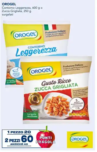 Esselunga OROGEL Contorno Leggerezza, o Zucca Grigliata surgelati offerta