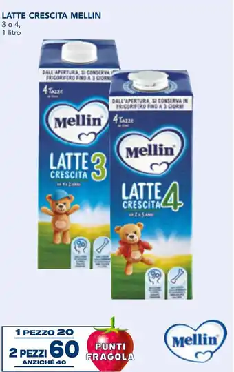 Esselunga Latte crescita MELLIN offerta