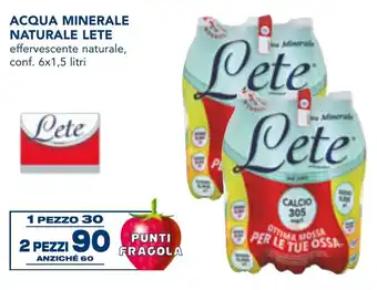 Esselunga Acqua minerale naturale LETE offerta